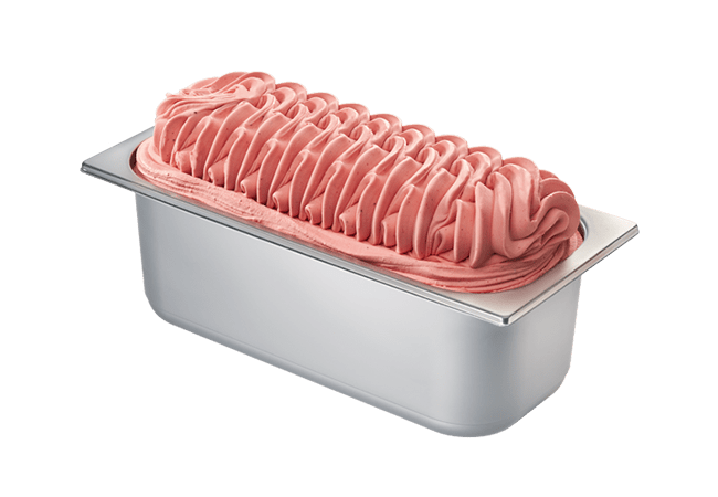 Bruno Gelato 6000ml dekorierte Eisschale mit Erdbeeren Geschmack