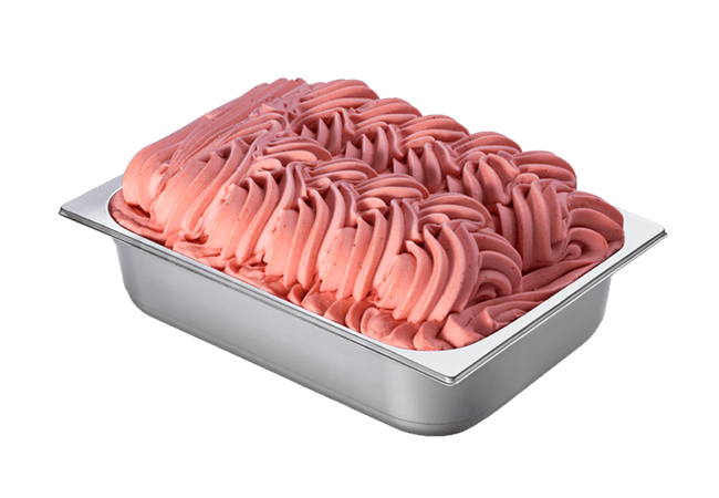 Bruno Gelato 8000ml dekorierte Eisschale mit Erdbeeren Geschmack
