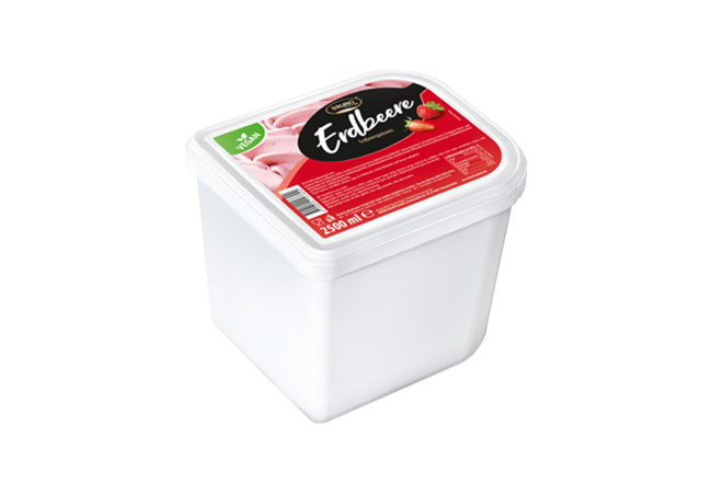 Bruno Gelato 2500ml gestrichen geschlossene Eisschale mit Erdbeeren Geschmack