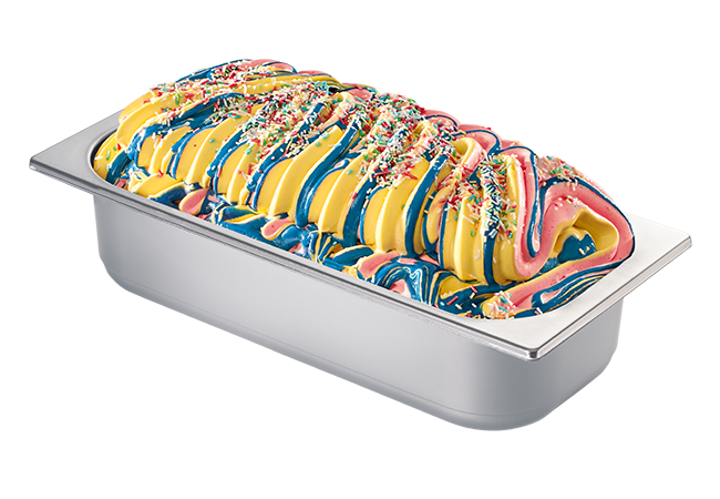 Bruno Gelato 4600ml dekorierte Eisschale mit My Rainbow Geschmack